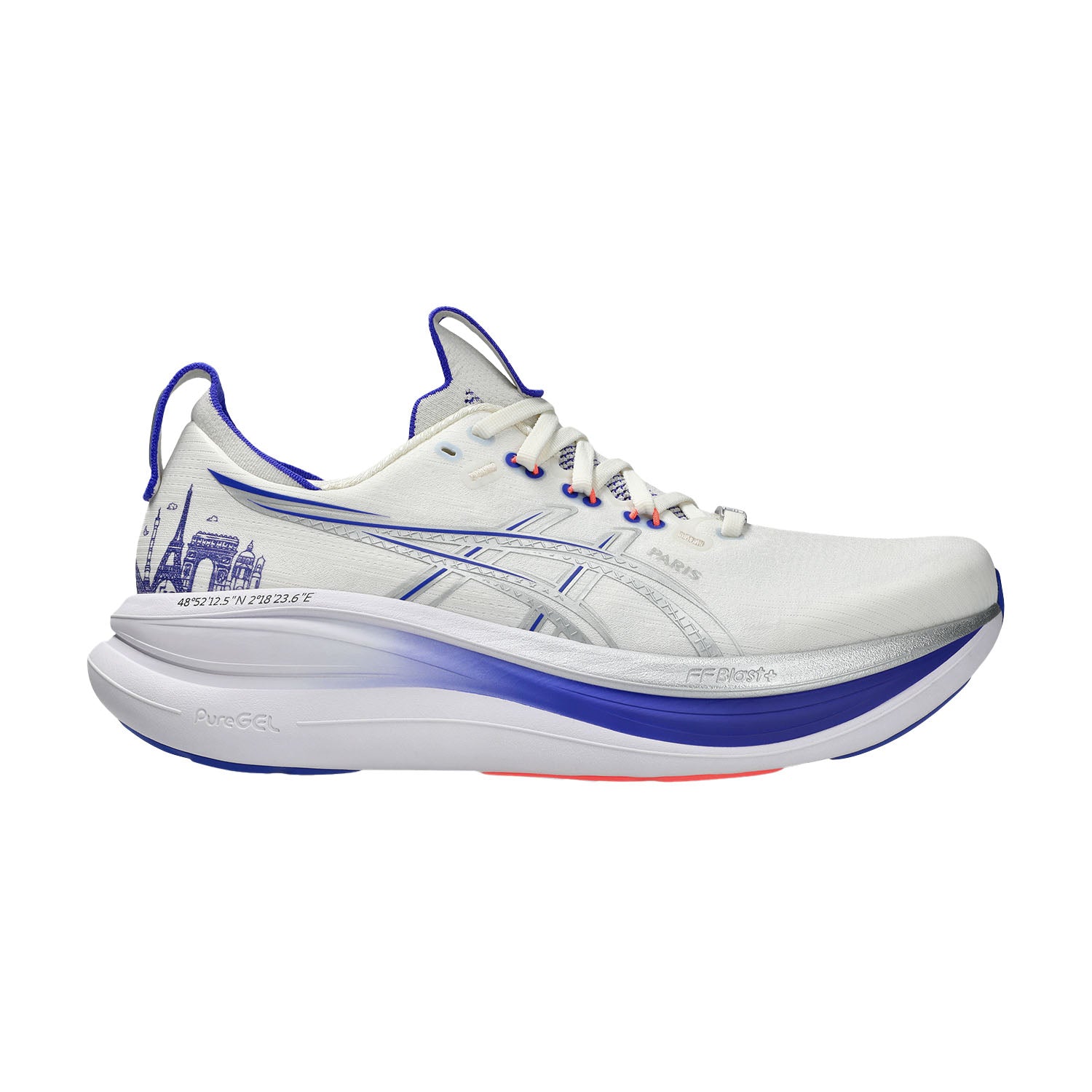 ASICS GEL Nimbus 28 Paris Scarpe Running Neutre Uomo Cream/Pure Silver