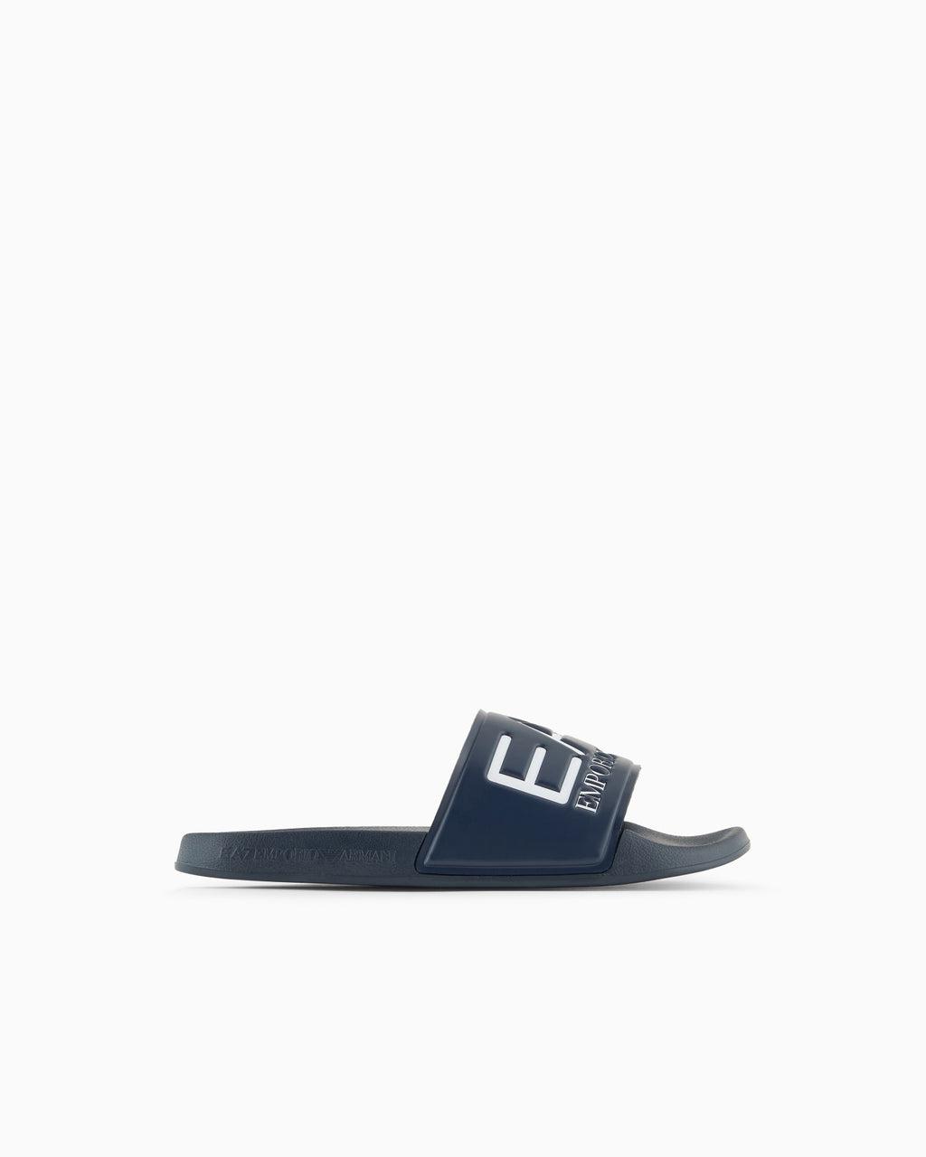 EA7 - Slides in gomma antiscivolo con maxi fascia e logo BLU
