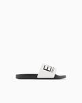 EA7 - Slides in gomma antiscivolo con maxi fascia e logo BIANCO/BLU