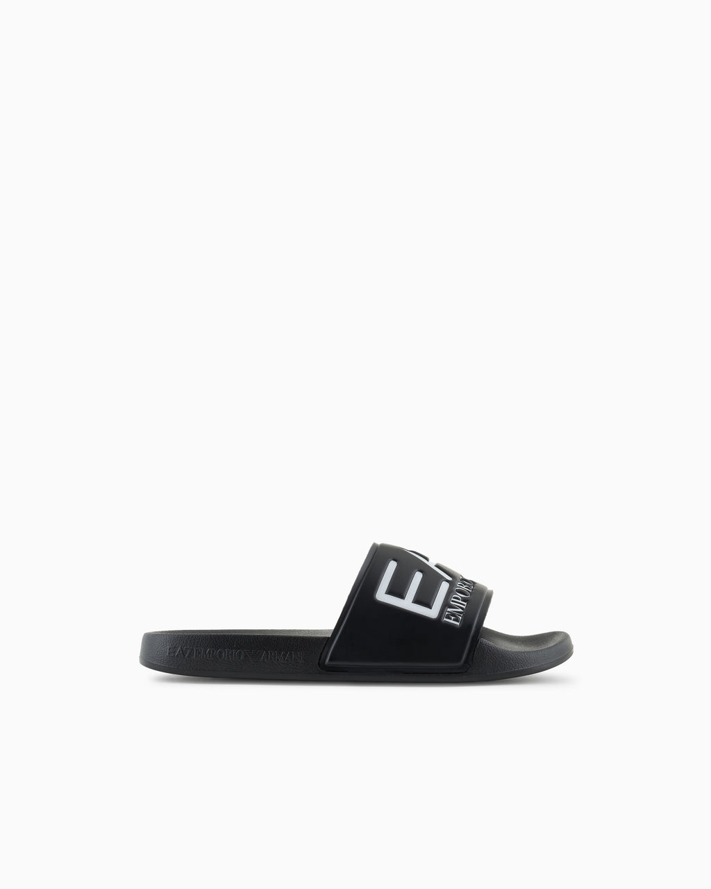 EA7 - Slides in gomma antiscivolo con maxi fascia e logo NERO