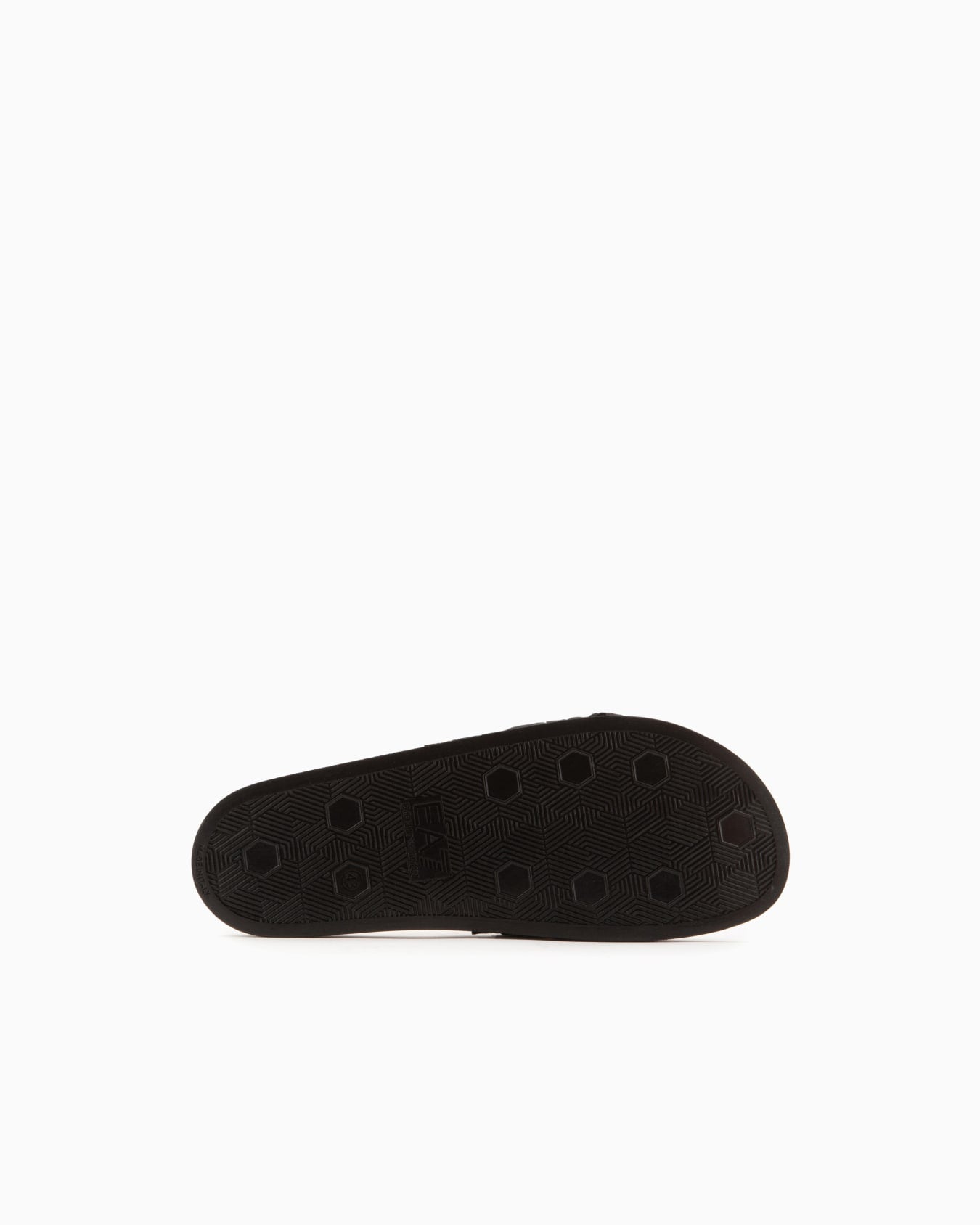 EA7 - Slides con suola e maxi fascia con logo Elastan Gros Rubber NERO