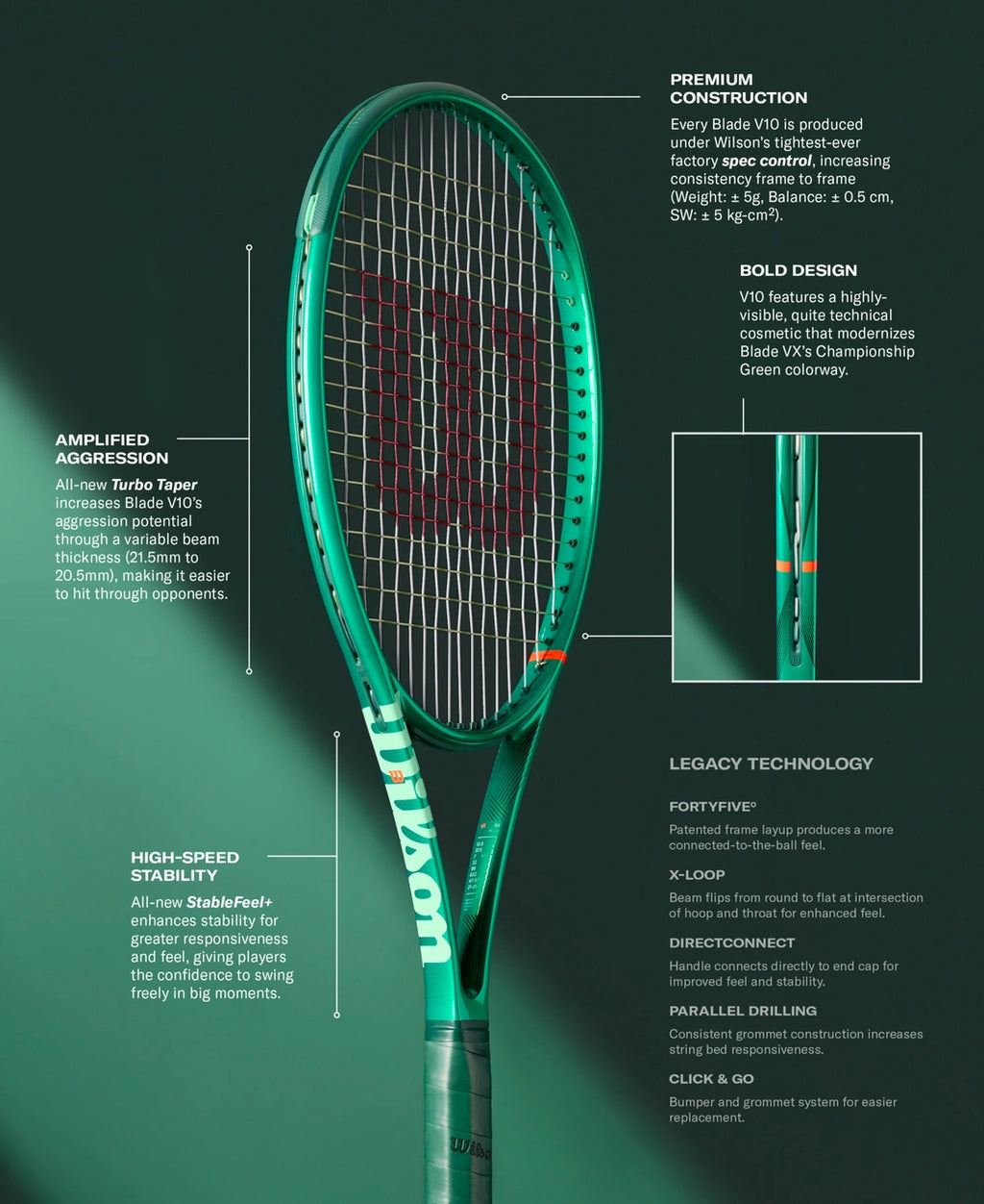 WILSON 305gr Blade 98 16x19 V10 - L2